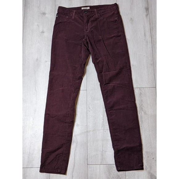 AG The Legging Super Skinny Corduroy Pants , Cords Women's Size 31R Wine - Picture 1 of 16